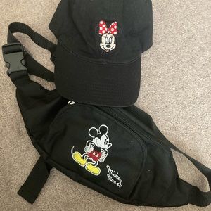 Disney Fanny pack & womens Hat